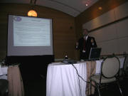 Keith E. Van Tassel of the NASA Johnson Space Center presents the STS-86/SAFER mishap.