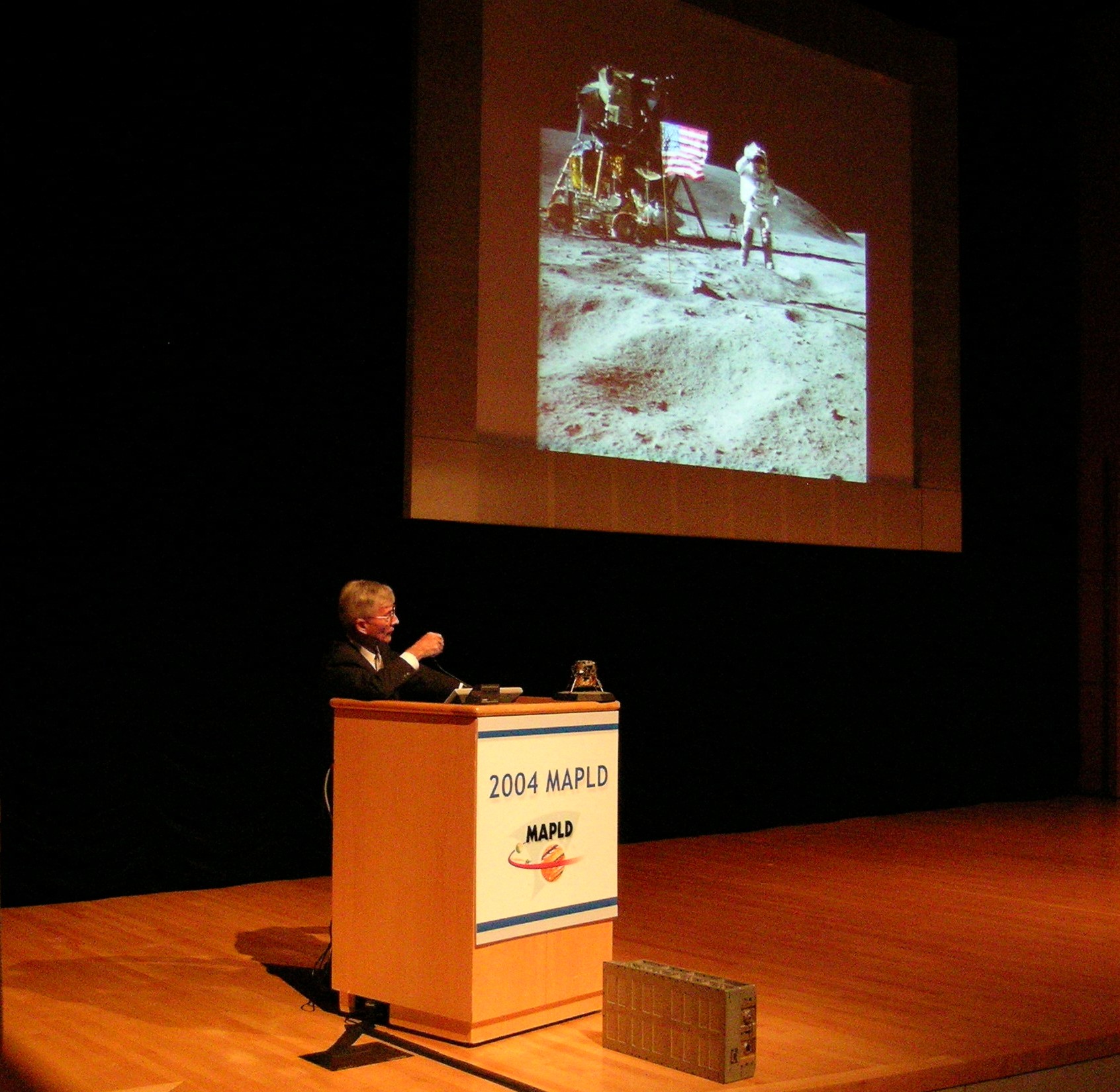 Captain John Young of the NASA Johnson Space Center presents at the 2004 MAPLD International Conference: "The Past, Present, and Future of Human Space Exploration"