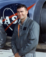 Fred W. Haise Jr. was a research pilot and an astronaut for the National Aeronautics and Space Administration from 1959 to 1979. He began flying at the Lewis Research Center in Cleveland, Ohio (today the Glenn Research Center), in 1959. He became a research pilot at the NASA Flight Research Center (FRC), Edwards, Calif., in 1963, serving NASA in that position for three years until being selected to be an astronaut in 1966. This picture was taken in April, 1966.